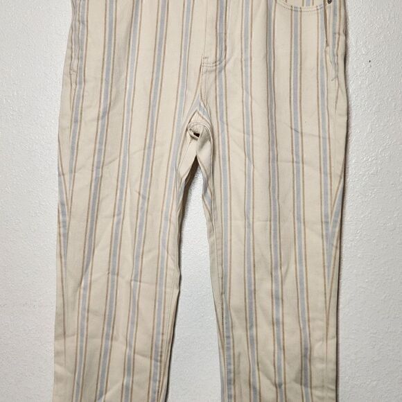 Pilcro and the Letterpress by Anthropologie Pinstripe High Rise Slim Ankle Pants - Picture 6 of 13